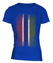 Gambia Faded Flag Ladies T-Shirt