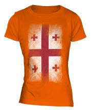 Georgia Faded Flag Ladies T-Shirt