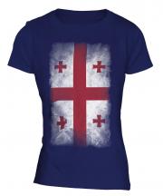 Georgia Faded Flag Ladies T-Shirt