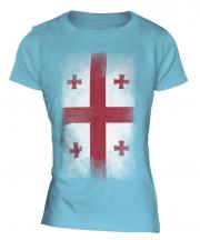 Georgia Faded Flag Ladies T-Shirt