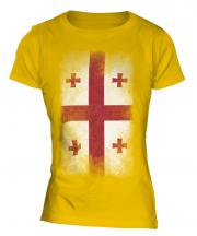 Georgia Faded Flag Ladies T-Shirt