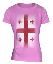Georgia Faded Flag Ladies T-Shirt