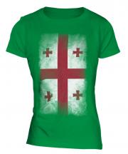 Georgia Faded Flag Ladies T-Shirt