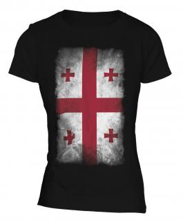Georgia Faded Flag Ladies T-Shirt