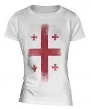 Georgia Faded Flag Ladies T-Shirt