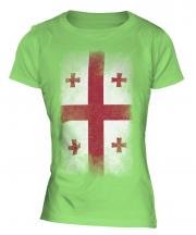 Georgia Faded Flag Ladies T-Shirt