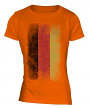 Germany Faded Flag Ladies T-Shirt