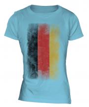 Germany Faded Flag Ladies T-Shirt