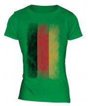 Germany Faded Flag Ladies T-Shirt