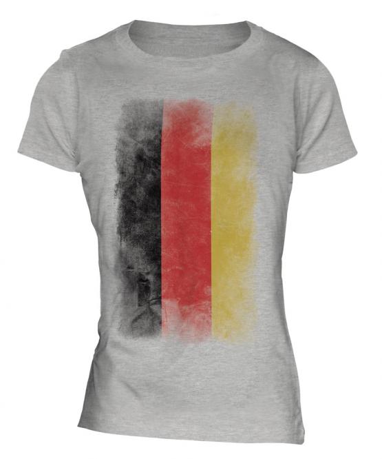 Germany Faded Flag Ladies T-Shirt