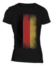 Germany Faded Flag Ladies T-Shirt