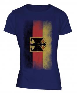 Germany State Faded Flag Ladies T-Shirt