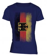 Germany State Faded Flag Ladies T-Shirt