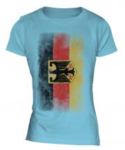 Germany State Faded Flag Ladies T-Shirt