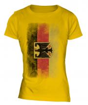 Germany State Faded Flag Ladies T-Shirt