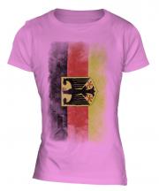 Germany State Faded Flag Ladies T-Shirt