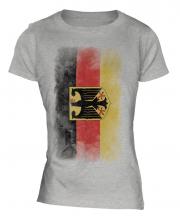 Germany State Faded Flag Ladies T-Shirt