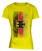 Germany State Faded Flag Ladies T-Shirt