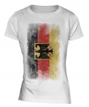 Germany State Faded Flag Ladies T-Shirt