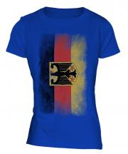 Germany State Faded Flag Ladies T-Shirt