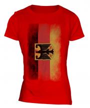 Germany State Faded Flag Ladies T-Shirt