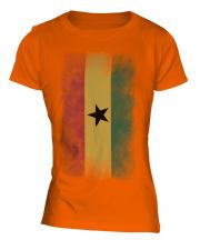 Ghana Faded Flag Ladies T-Shirt
