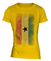 Ghana Faded Flag Ladies T-Shirt