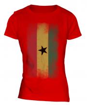 Ghana Faded Flag Ladies T-Shirt