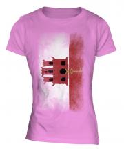 Gibraltar Faded Flag Ladies T-Shirt