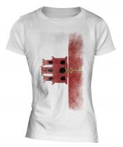 Gibraltar Faded Flag Ladies T-Shirt