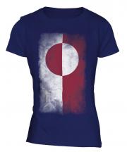 Greenland Faded Flag Ladies T-Shirt