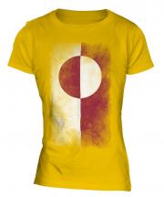 Greenland Faded Flag Ladies T-Shirt