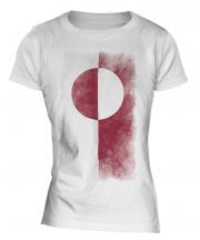 Greenland Faded Flag Ladies T-Shirt