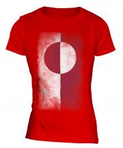 Greenland Faded Flag Ladies T-Shirt