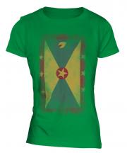 Grenada Faded Flag Ladies T-Shirt