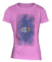 Guam Faded Flag Ladies T-Shirt