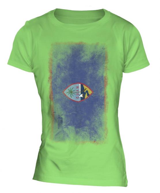 Guam Faded Flag Ladies T-Shirt