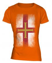 Guernsey Faded Flag Ladies T-Shirt