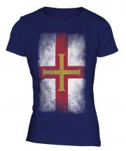 Guernsey Faded Flag Ladies T-Shirt