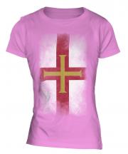 Guernsey Faded Flag Ladies T-Shirt