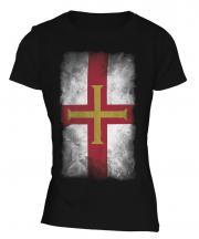 Guernsey Faded Flag Ladies T-Shirt