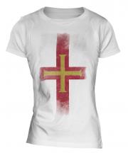 Guernsey Faded Flag Ladies T-Shirt