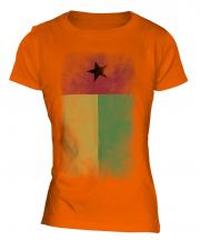 Guinea Bissau Faded Flag Ladies T-Shirt