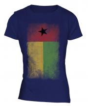 Guinea Bissau Faded Flag Ladies T-Shirt