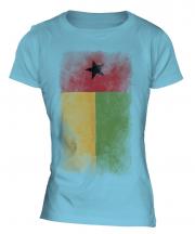 Guinea Bissau Faded Flag Ladies T-Shirt