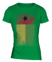 Guinea Bissau Faded Flag Ladies T-Shirt