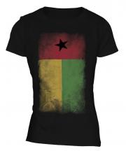 Guinea Bissau Faded Flag Ladies T-Shirt