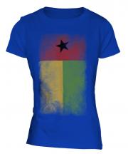 Guinea Bissau Faded Flag Ladies T-Shirt