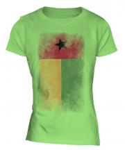 Guinea Bissau Faded Flag Ladies T-Shirt