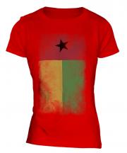 Guinea Bissau Faded Flag Ladies T-Shirt